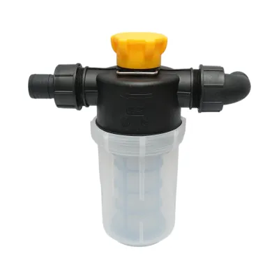 Filtru erbicidator transparent cu sita si valva autocuratare, racord 38mm