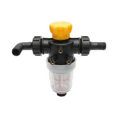 Filtru erbicidator transparent cu sita si valva autocuratare, racord 25mm - imagine 2