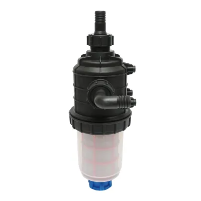 Filtru erbicidator transparent cu 2 site si valva autocuratare, racord 25mm - imagine 3