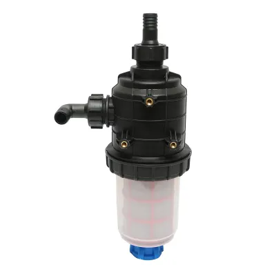 Filtru erbicidator transparent cu 2 site si valva autocuratare, racord 25mm