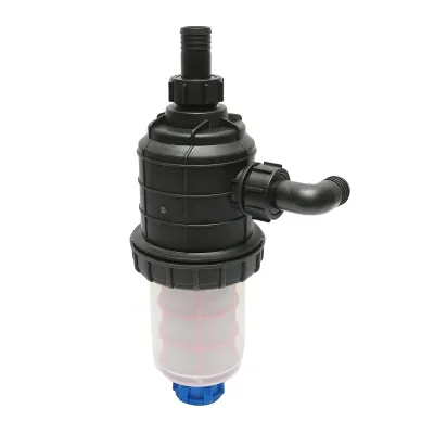 Filtru erbicidator transparent cu 2 site si valva autocuratare, racord 32mm - imagine 4