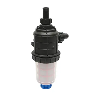 Filtru erbicidator transparent cu 2 site si valva autocuratare, racord 32mm - imagine 3