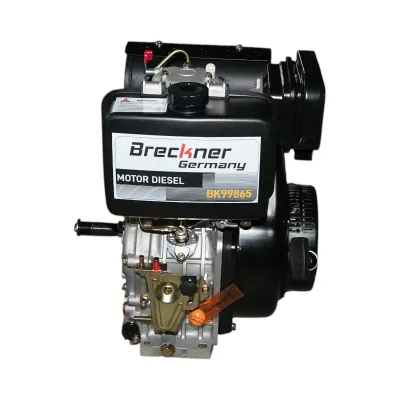 Motor diesel 13CP 192F, 498cc, turatie 3600rpm, ax rotund filetat 25.4mm, pornire sfoara Breckner Germany - imagine 2