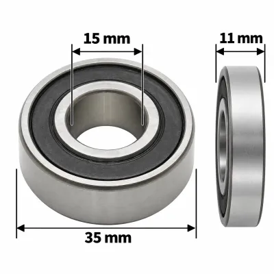 Rulment 6202-2RS 15x35x11mm - imagine 2