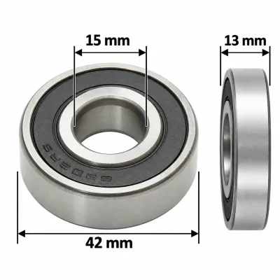 Rulment 6302-2RS 15x42x13mm - imagine 2