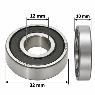 Rulment 6201 2RS 12x32x10mm alternator U-650  - imagine 2