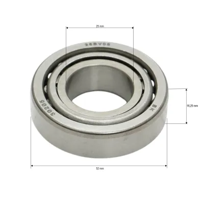 Rulment 30205 25x52x16.25mm roata spate mare pentru Dacia si Matiz - imagine 3