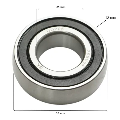 Rulment UD205 25x52x15mm pentru utilaj recoltat stiuleti - imagine 3