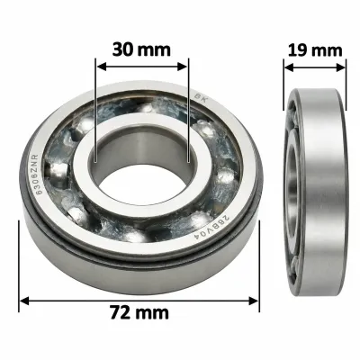 Rulment 6306ZNR 30x72x19mm - imagine 2