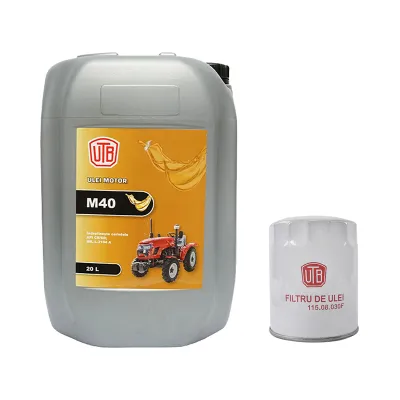 Pachet schimb filtru ulei si ulei motor M40 20L pentru tractor UTB U-650