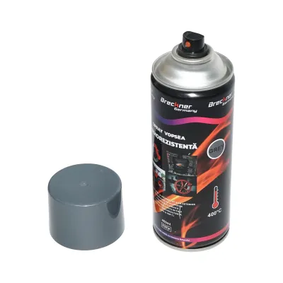 Spray vopsea acrilic termorezistent la 400 grade gri 450ml Breckner Germany - imagine 2