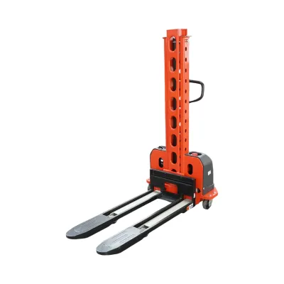 Transpalet semi-electric 500kg cu autoincarcare, baterie Li-ion 12V, 33Ah, inaltime ridicare 1300mm - imagine 2