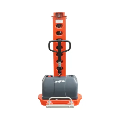 Transpalet semi-electric 500kg cu autoincarcare, baterie Li-ion 12V, 33Ah, inaltime ridicare 1300mm - imagine 5