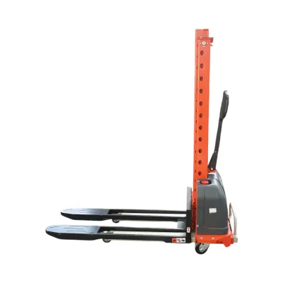 Transpalet semi-electric 500kg cu autoincarcare, baterie Li-ion 12V, 33Ah, inaltime ridicare 1300mm - imagine 4