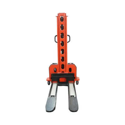 Transpalet semi-electric 500kg cu autoincarcare, baterie Li-ion 12V, 33Ah, inaltime ridicare 1300mm - imagine 3