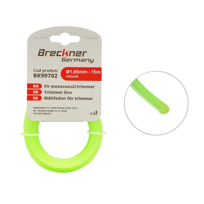 Fir rotund pentru motocoasa, 1.65 mm x 15 m Breckner Germany