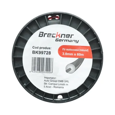 Fir rotund motocoasa 3mm x 60m cu intaritura Breckner Germany - imagine 3