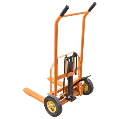 Carucior transport marfa cu ridicare hidraulica maxim 150kg inaltime 900mm - imagine 2