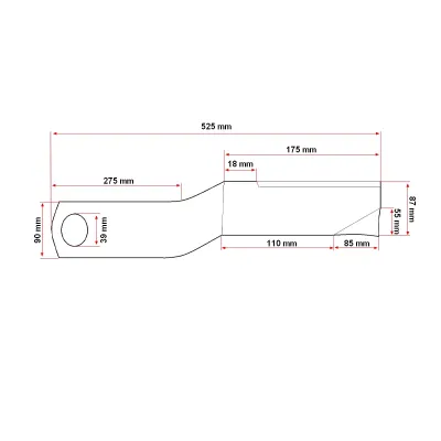 Cutit 530mm pentru tocatoare Breckner Germany TB85 9GX-1.8 - imagine 5