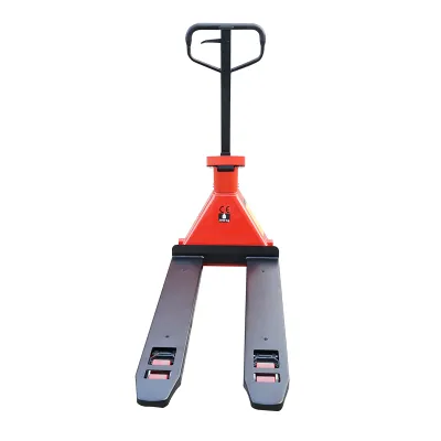Transpalet manual 2T cu cantar electronic si roata de silicon Breckner Germany - imagine 4