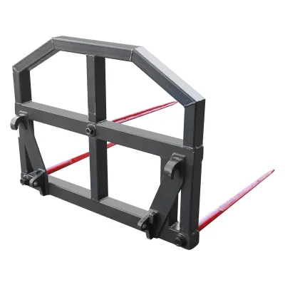 Furca cu 3 tepuse 2x1100mm 1x800mm pentru manipulare baloti greutate maxima 1500kg - imagine 4