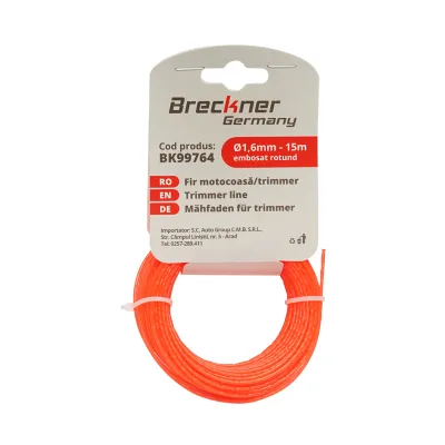 Fir rotund embosat pentru motocoasa 1.6mmx15m Breckner Germany - imagine 2