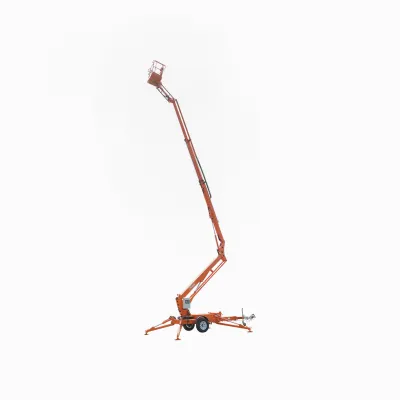 Platforma/nacela pentru lucru la inaltime tip remorca 16m, 200Kg cu telecomanda motor benzina THOR - imagine 7