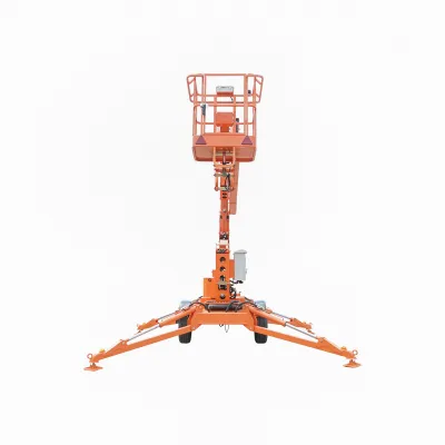 Platforma/nacela pentru lucru la inaltime tip remorca 16m, 200Kg cu telecomanda motor benzina THOR - imagine 2