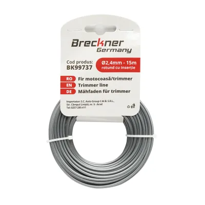 Fir rotund pentru motocoasa 2.4mmx15m Breckner Germany - imagine 3
