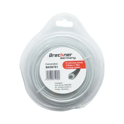 Fir rotund cu insertie metalica pentru motocoasa 3mm x 10m Breckner Germany - imagine 2