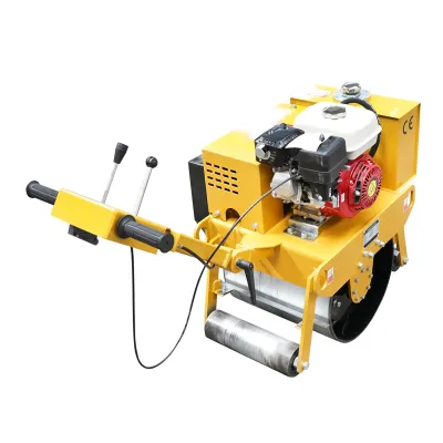 Cilindru compactor 200kg cu tamburi 450mm si motor benzina HONDA GX160 5.5CP, pornire manuala - imagine 3