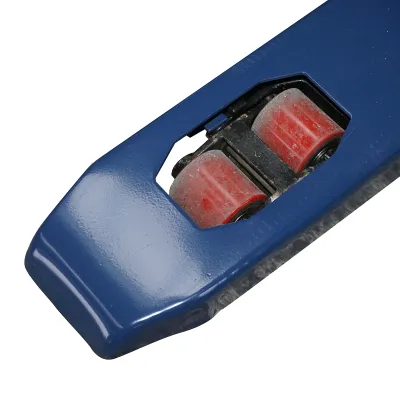 Transpalet manual 3T cu cantar electronic, baterie 6V/4Ah si roti silicon - imagine 6