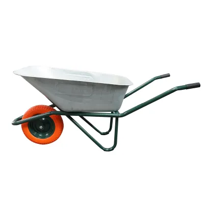 Roaba metalica 80L cu roata poliuretanic 350/8 si cuva galvanizata 880x600x270mm Thor - imagine 2