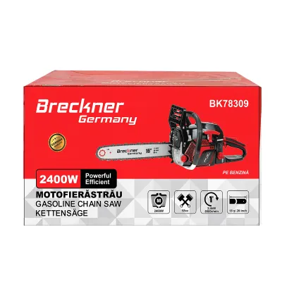 Motofierastrau, drujba 2 timpi, 58cc, 3.3CP, 8500rpm cu lama 18 inch(45cm) Breckner Germany - imagine 2