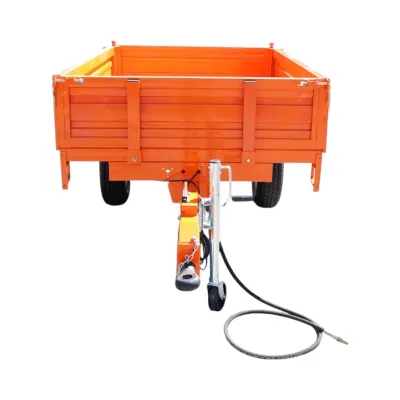 Remorca 1.5T basculabila cu instalatie electrica o singura osie si anvelope 185R14C - imagine 3