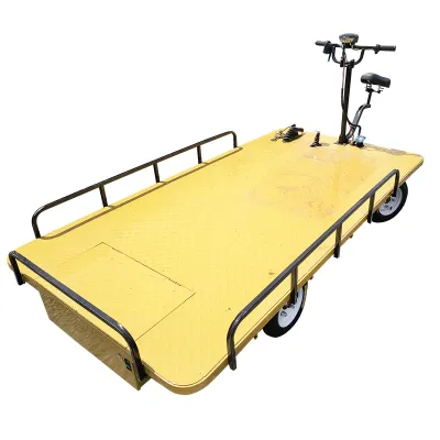 Carucior platforma electrica transport marfa 800W, 48V, 2.5x1.25m sarcina maxima 1000Kg THOR - imagine 5