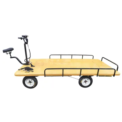 Carucior platforma electrica transport marfa 800W, 48V, 2.5x1.25m sarcina maxima 1000Kg THOR - imagine 2