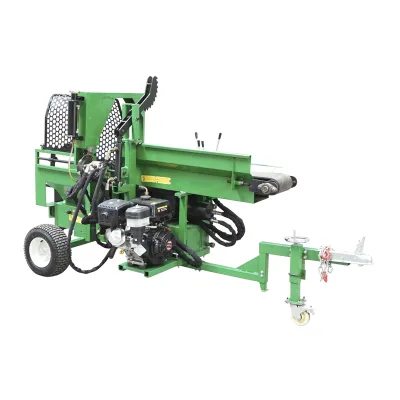 Despicator lemne 16T, motor benzina 15CP cu banda rulanta si conveier 570Kg - imagine 6