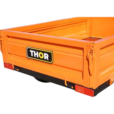 Remorca motocultor basculabila 450kg, bena 1400x1000x300mm, roti 4.00-12 THOR - imagine 14