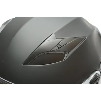 Casca moto tip jet neagra, model urban cu viziera transparenta si ochelari de soare, marimea L - imagine 11
