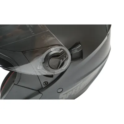 Casca moto tip jet neagra, model urban cu viziera transparenta si ochelari de soare, marimea L - imagine 9