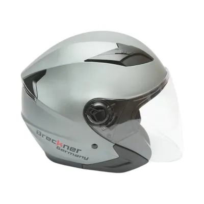 Casca moto tip jet gri, model urban cu viziera transparenta si ochelari de soare, marimea XL Urban Breckner Germany - imagine 5