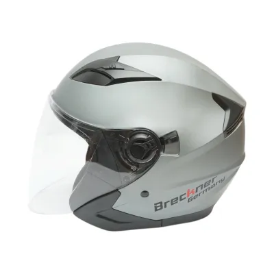 Casca moto tip jet gri, model urban cu viziera transparenta si ochelari de soare, marimea XL Urban Breckner Germany - imagine 3