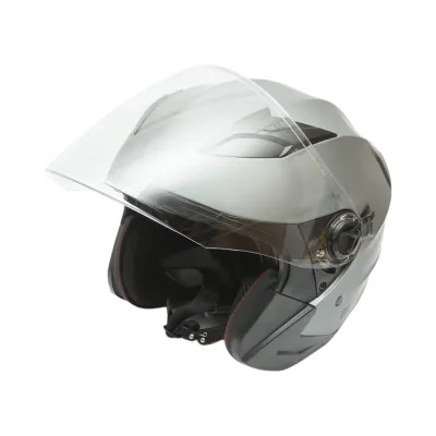 Casca moto tip jet gri, model urban cu viziera transparenta si ochelari de soare, marimea XL Urban Breckner Germany - imagine 9