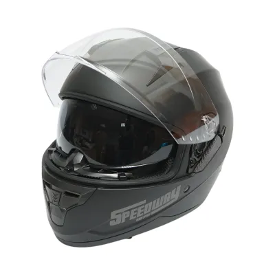 Casca moto integrala negru mat cu viziera transparenta si ochelari de soare, marimea L Arcane II - imagine 3
