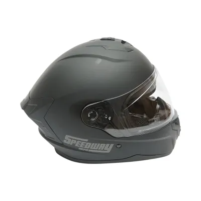 Casca moto integrala neagra cu viziera transparenta, marimea L Grit - imagine 5