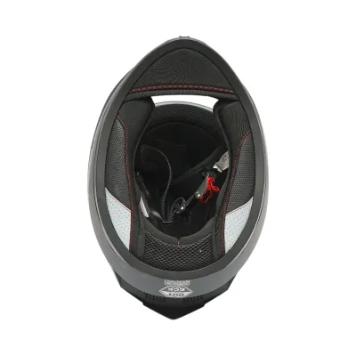 Casca moto integrala neagra cu viziera transparenta, marimea L Grit - imagine 8