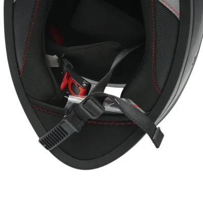 Casca moto integrala neagra cu viziera transparenta, marimea XL Grit Breckner Germany - imagine 12
