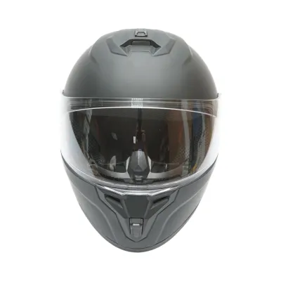 Casca moto integrala neagra cu viziera transparenta, marimea XL Grit Breckner Germany - imagine 2