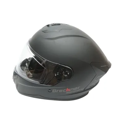 Casca moto integrala neagra cu viziera transparenta, marimea XL Grit Breckner Germany - imagine 3